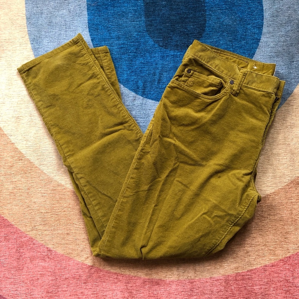 Todd Snyder Khaki Green Corduroy Pants